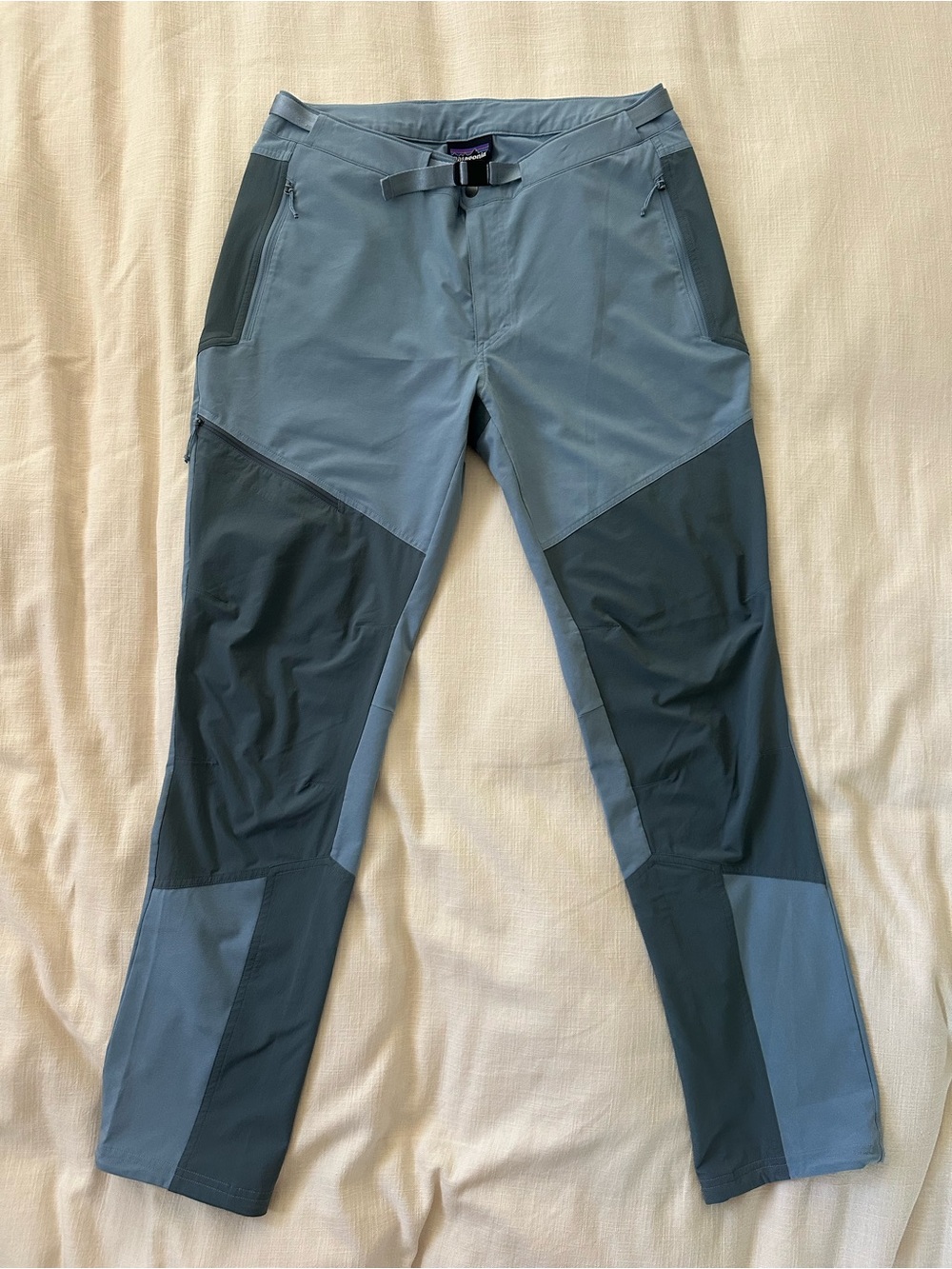 Patagonia Terravia Alpine Blue Colorblock Climbing Pants